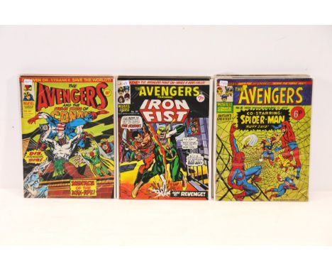 24x Vintage Marvel Avengers comics Most of these comics are from the 1970's onwards, all in plastic covers for protection The