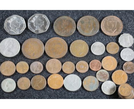 Collection of British and World CoinsThis is a mixed collection of coins, predominantly British, spanning the mid- to late-20