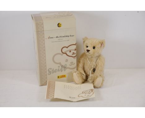 Steiff Anna the Friendship Bear Limited Edition with box and certificateA 30 cm Steiff bear, crafted from blonde mohair and n