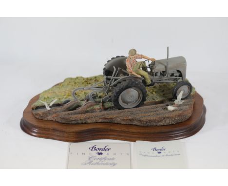 Border Fine Arts "The Fergie Tractor Ploughing" Limited Edition  A hand-painted Border Fine Arts model, "The Fergie Tractor P