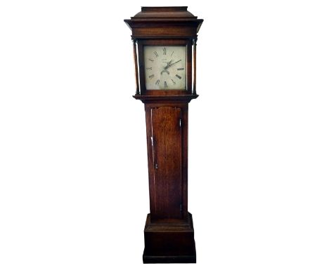 An 18th Century Longcase Clock, the square dial inscribed Kidd, Malton with date aperture, in caddy top oak case.  6' 3" (190