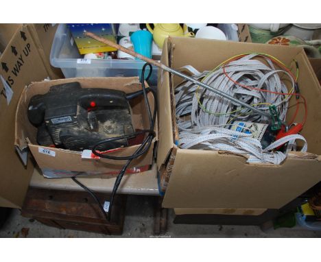 A Pro Belt sander and electric fence kit.