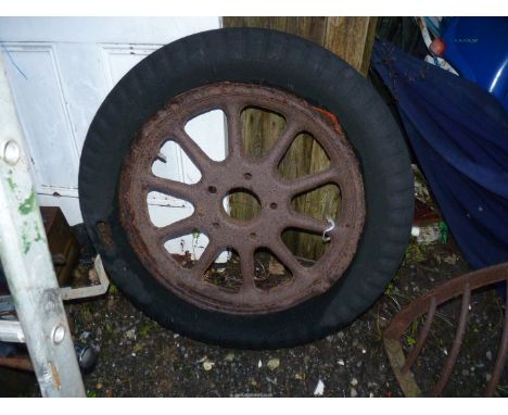 A Vintage cart wheel 23 " diameter