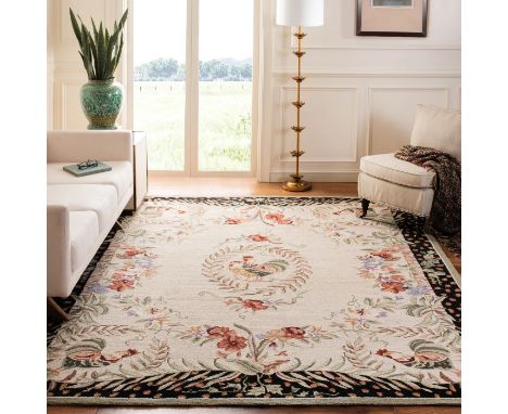 Safavieh Wool Carpet Chelsea Collection Jasmyne French Rooster Carpet extra large 7ft 9 x 9ft 9 100% pure virgin wool hand-ho