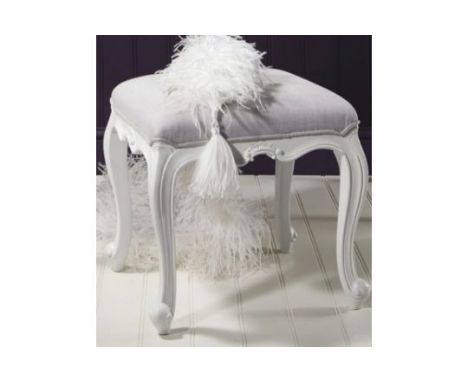 Chic Dressing Stool, Vanilla White Applied By Hand , The Calming Vanilla White Paint Adds A Feminine Touch To This Charming C