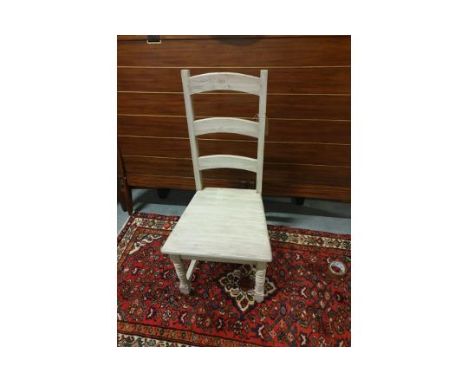 A set of 6 x Rustic New Farmhouse Dining Chairs A Rustic Take On The Traditional Ladder-Back Dining Chair, This Chunky Handma