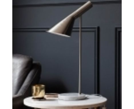 Harlem Table Lamp Crafted From Metal And Featuring A White Marble Base, This Beautiful Modern Harlem Table Lamp, A Great Addi