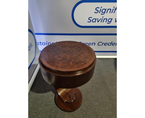 Burr Walnut art deco style pillow leg lamp table 40 x 57cm ( The Beaumont London 21B)