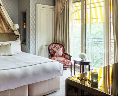 A pair of Silk Custom Hand Woven Silk jabots Champagne gold fully lined Buckram curtain headings plain Champagne jabots span 