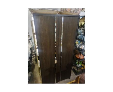 Belfry 2 Door Wardrobe With Shelf With Two Chrome Strips And Handles W 900mm D 530mm H 1900mm SR158 Ex Display Showroom Item 