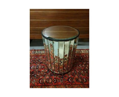 Simone Side Table Alluding To Art Deco Design Elements, The Simone Side Table Is A Statement Piece; A Striking Mirrored Glass