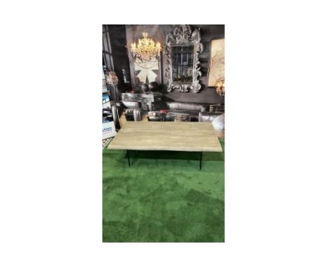 Huntington Wooden Coffee Table With Glass Legs A Stunning Rustic Plank Top Mounted on Modern Glass Panel Legs W 1400mm D 860m