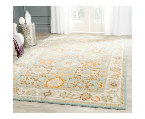 Safavieh Wool Carpet Heritage Collection Carpet extra large 7ft 6 x 9ft 6 80% pure virgin wool pile 20% cotton, hand-hooked t