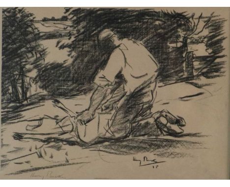 Harry Becker (British 1865-1928) Sheep Shearing, lithograph, signed pencil bottom left, mounted and framed. Measurements 27 x
