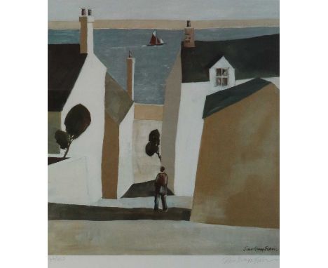 John Knapp-Fisher (British 1931-2015), Buildings and Water at Conwy, limited edition print, hand signed bottom right, numbere