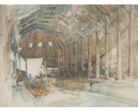 Sir William Russell Flint R.A., P.R.W.S. (British, 1880-1969), after,  Interior of Boat House, lithograph, publishers blind s