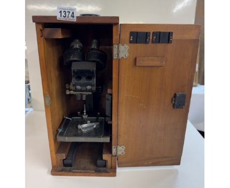 A cased Bausch &amp; Lomb USA 310005 microscope