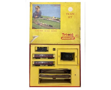 A Triang Railways electric scale model T/T gauge train set in original box