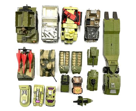 A mixed lot of vintage die-cast military vehicles, to include: - Matchbox Battlekings: K-117 SP 'Hawk' Launcher - Matchbox Ba