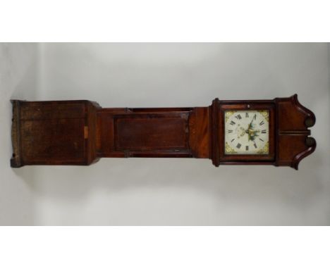 An early 19th century oak 30 hour longcase clock the 12 inch enamel dial signed 'Owen Richards, Bala', within a ring of Roman