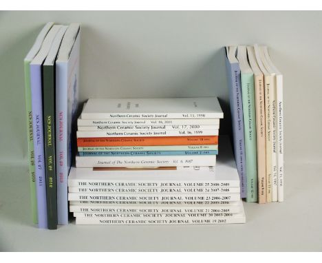 Northern Ceramic Society Journals, volumes 6-29 (1987-2013), paperbacks together with Northern Ceramic Society newsletters, 1