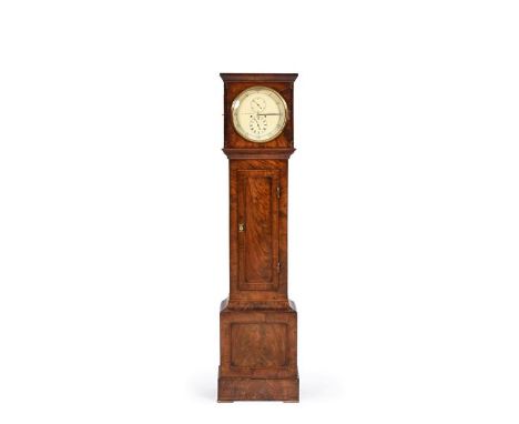 A Mahogany Striking Eight Day Domestic Regulator Longcase Clock, signed C.E Rodgers, Stamford, mid-19th century, flat top ped