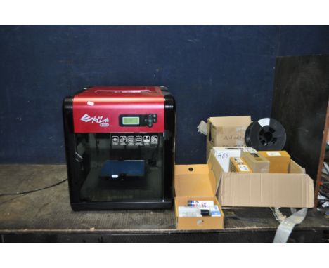 A DI VINCI XYZ PRO 3D PRINTER with 20cm x 20cm plate and two boxes of reels, a laser engraving attachment, manual etc (3)