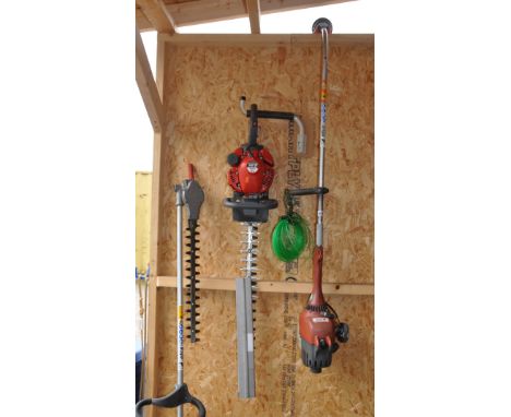 EFCO PETROL GARDENING TOOLS including a Stark 2500 TR strimmer, a TS327L hedge trimmer and a 8250IC pole hedge trimmer with h