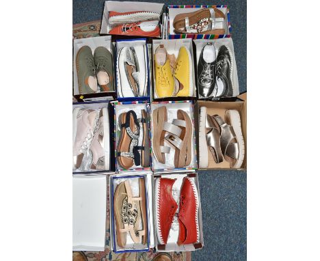 ELEVEN BOXED PAIRS OF LADIES' SHOES, to include UK size 6 used 'Lunar' shoes and sandals with original boxes, fair condition,