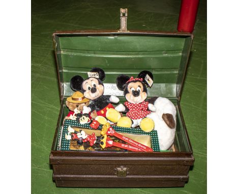 A tin trunk and contents