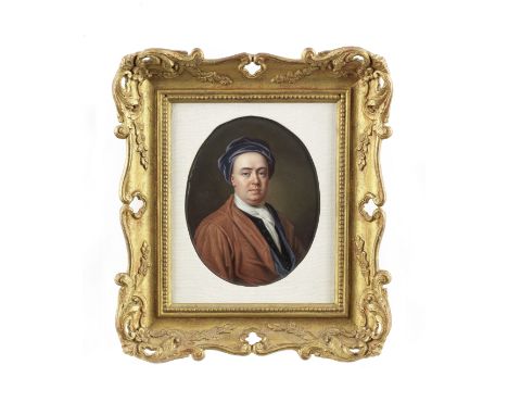 Henry Pierce Bone (British, 1779-1855)A portrait miniature of the poet and playwright, James Thomson (1700-1748). Enamel, sig
