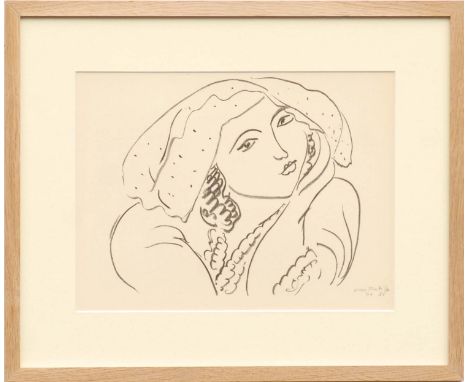 HENRI MATISSE 'Portrait of a Breton woman i5', collotype, 1943, limited edition 950, 25cm x 35cm, framed and glazed.