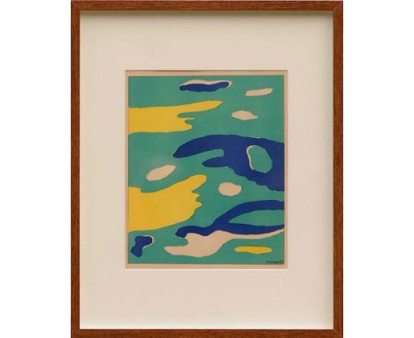 FERNAND LEGER 'Water', original lithograph, 1937, printed by Mourlot Freres of Paris, signed in stone, 32cm x 35cm, framed.