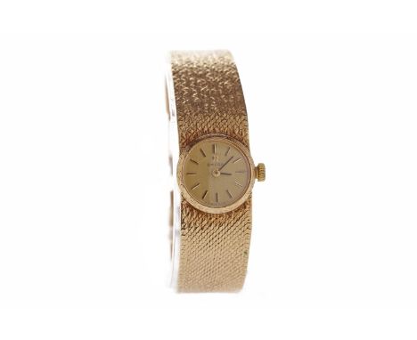 LADY'S OMEGA NINE CARAT GOLD MANUAL WIND WRIST WATCHsigned 17 jewel movement numbered 28594157, c.1965, the round gold colour