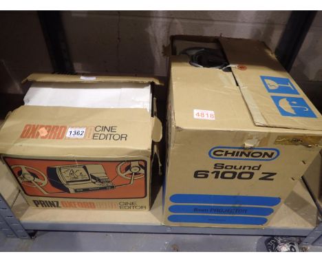 Chinon Sound 61002 8mm projector with a further Oxford 1200 cine editior. Not available for in-house P&amp;P, contact Paul O'