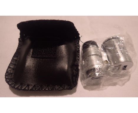 Old new stock 60x magnification jewellery/currency detaching folding loupe with LED light and storage pouch. Boxed 30 x 21 fo