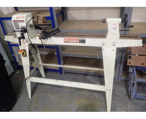 Axminster APTCM990 wood turning lathe (2000), W: 150 cm. Not available for in-house P&P, contact Paul O'Hea at Mailboxes on 0