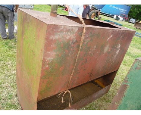 Oil Tank converted to hopper lamb feeder.