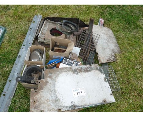 Landrover components, sills, light protectors, etc.