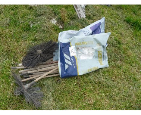 Chimney sweep brushes and rods.