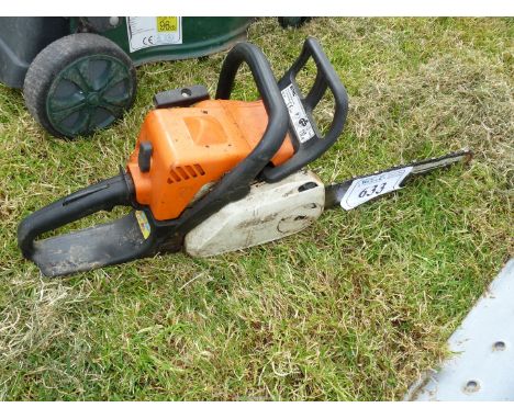 Stihl MS180C petrol Chainsaw, 12" cutter bar, with chain brake, good compression, with quick chain testing.
