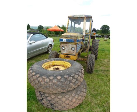 Leyland Tractor, 3.8 engine, reg no. KTN 234L with two rear grassland tyres.