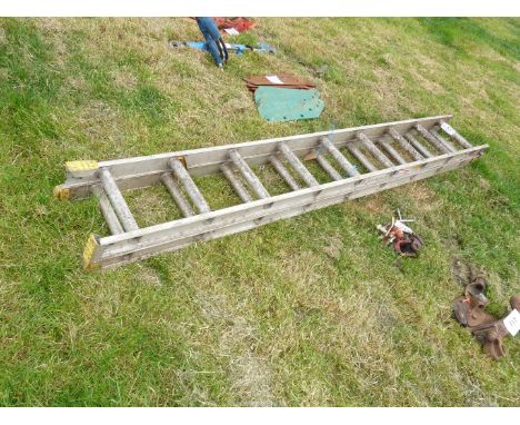 An aluminium 9 rung extending Ladder.