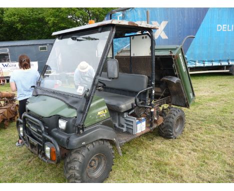 A Kawasaki Mule 3010 Diesel with manual tipping body.