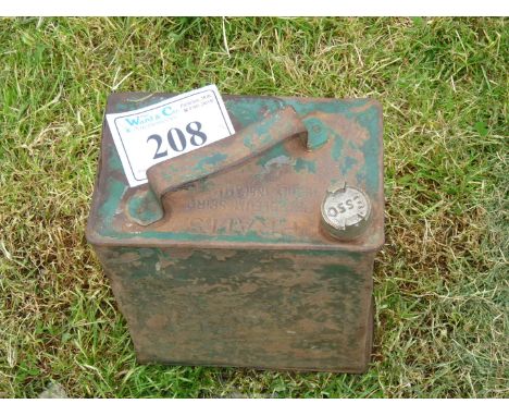 Pratts two gallon petrol Tin with Esso lid.