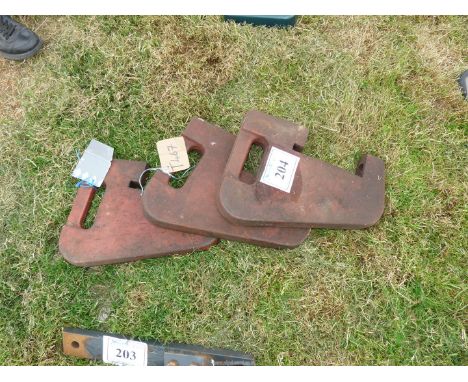 Three tractor front Weights.