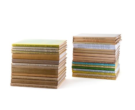 LITERATURE: TWENTY-NINE VOLUMES OF THE TRANSACTIONS OF THE ORIENTAL CERAMIC SOCIETY Together with three other publications re