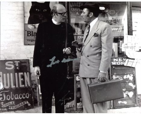 Dads Army. Actor Frank Williams as the Vicar signed 8x10 scene photo. Good Condition. All autographs are genuine hand signed 