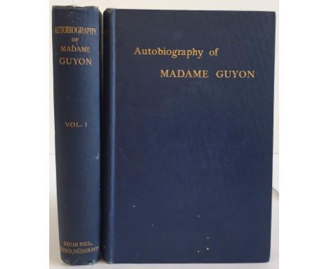 Autobiography of Madame Guyon, in Two Volumes. Kegan Paul, Trench, Trubner &amp; Co, 1898. With a four page manuscript letter