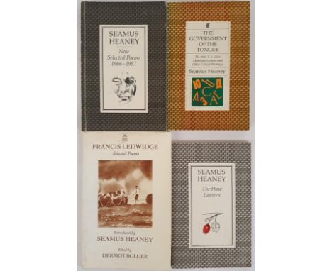 Seamus Heaney: The Haw Lantern, 1987 1st Ed; New Selected Poems 1966-1987, 1st Ed 1990; The Government of the Tongue, 1989; F